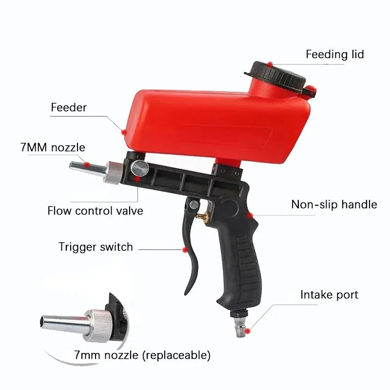 Portable Pneumatic Sandblaster Kit