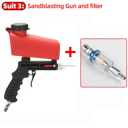 Portable Pneumatic Sandblaster Kit